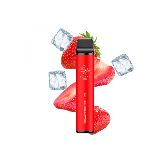 Elf Bar 1500 Disposable Strawberry Ice 0mg Elf Bar