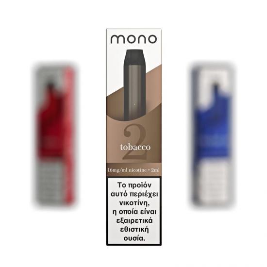 Nobacco Mono 2 Ηλεκτρονικό Τσιγάρο μιας Χρήσης 500 Εισπνοών Tobacco 2ml 16mg
