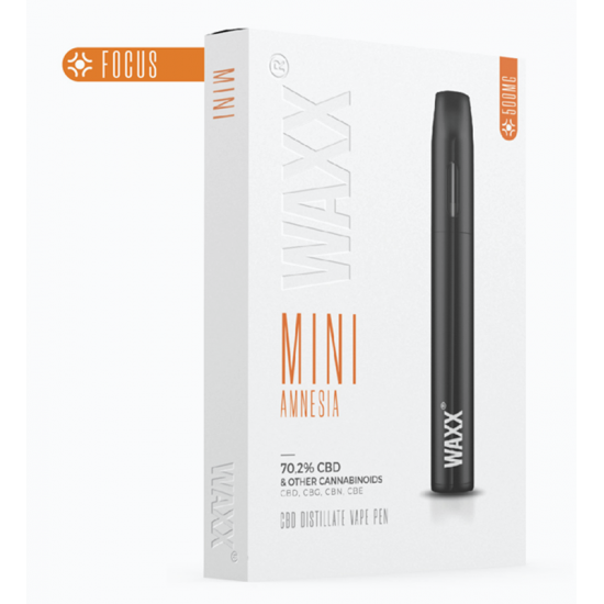 Waxx Mini Amnesia Disposable Pod Kit 0.5ml με Ενσωματωμένη Μπαταρία70,2% CBD (Focus)