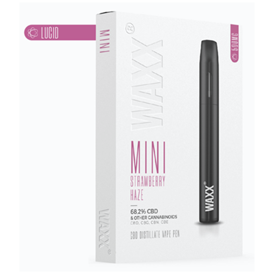 Waxx Mini Disposable Pod Kit 0.5ml με Ενσωματωμένη Μπαταρία Strawberry Haze 68,2% CBD (Lucid)