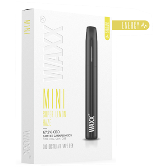 Waxx Mini Super Lemon Haze Disposable Pod Kit 0.5ml με Ενσωματωμένη Μπαταρία 67,2% CBD (Energy)